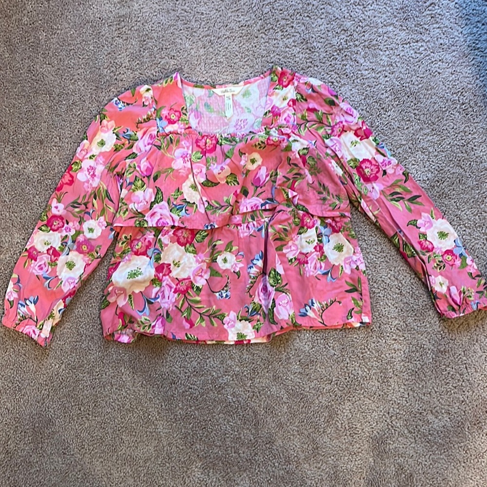 Matilda Jane Pink Ruffle Flower Shirt